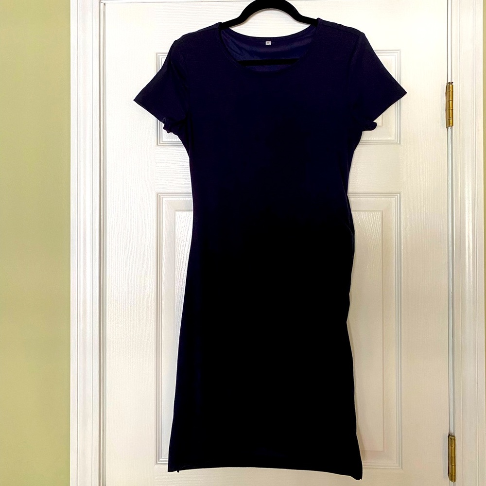 Navy fitted dress